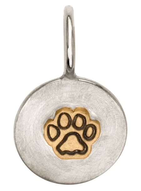 Heather Moore Silver Paw Print Charm