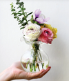 Clear Hibiscus Bud Vase