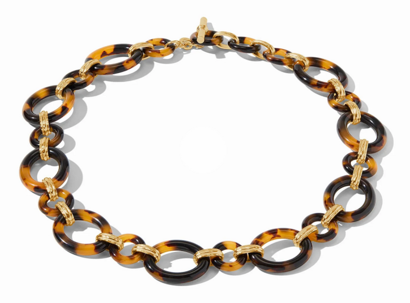 Madison Link Necklace-Tortoise