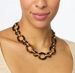 Madison Link Necklace-Tortoise