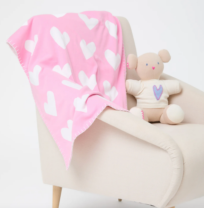 Kerri Rosenthal Baby Blanket Imperfect Heart