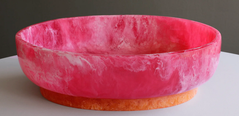 Rio Resin Large Oval Bowl with Base