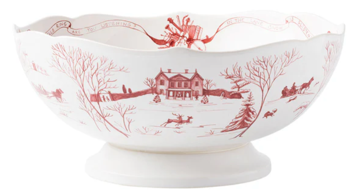 CE 13” Footed Bowl Ruby