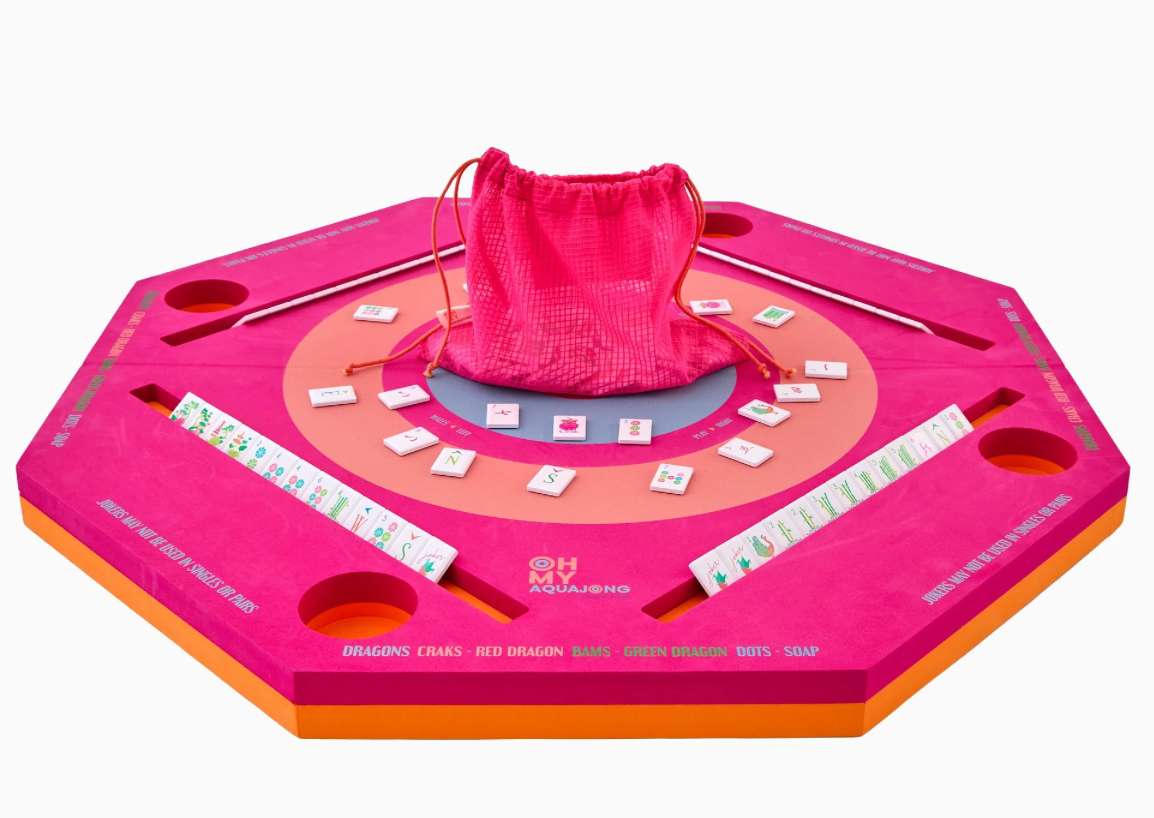 Oh My Mahjong Pink Jong Pool Mat