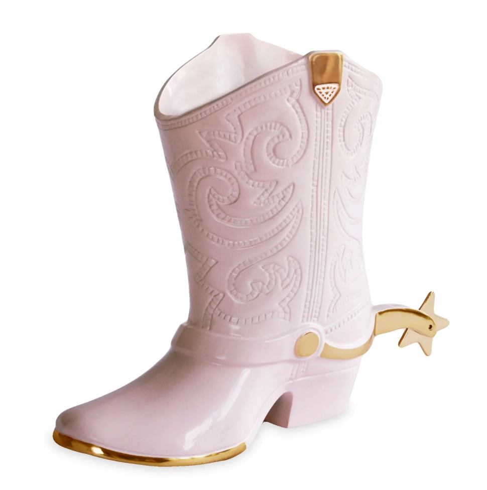 Beatriz Ball Encanto Western Cowboy Boot Wine Bucket
