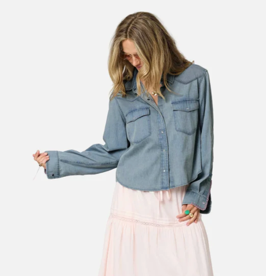 Kerri Rosenthal Western Pia Denim Shirt