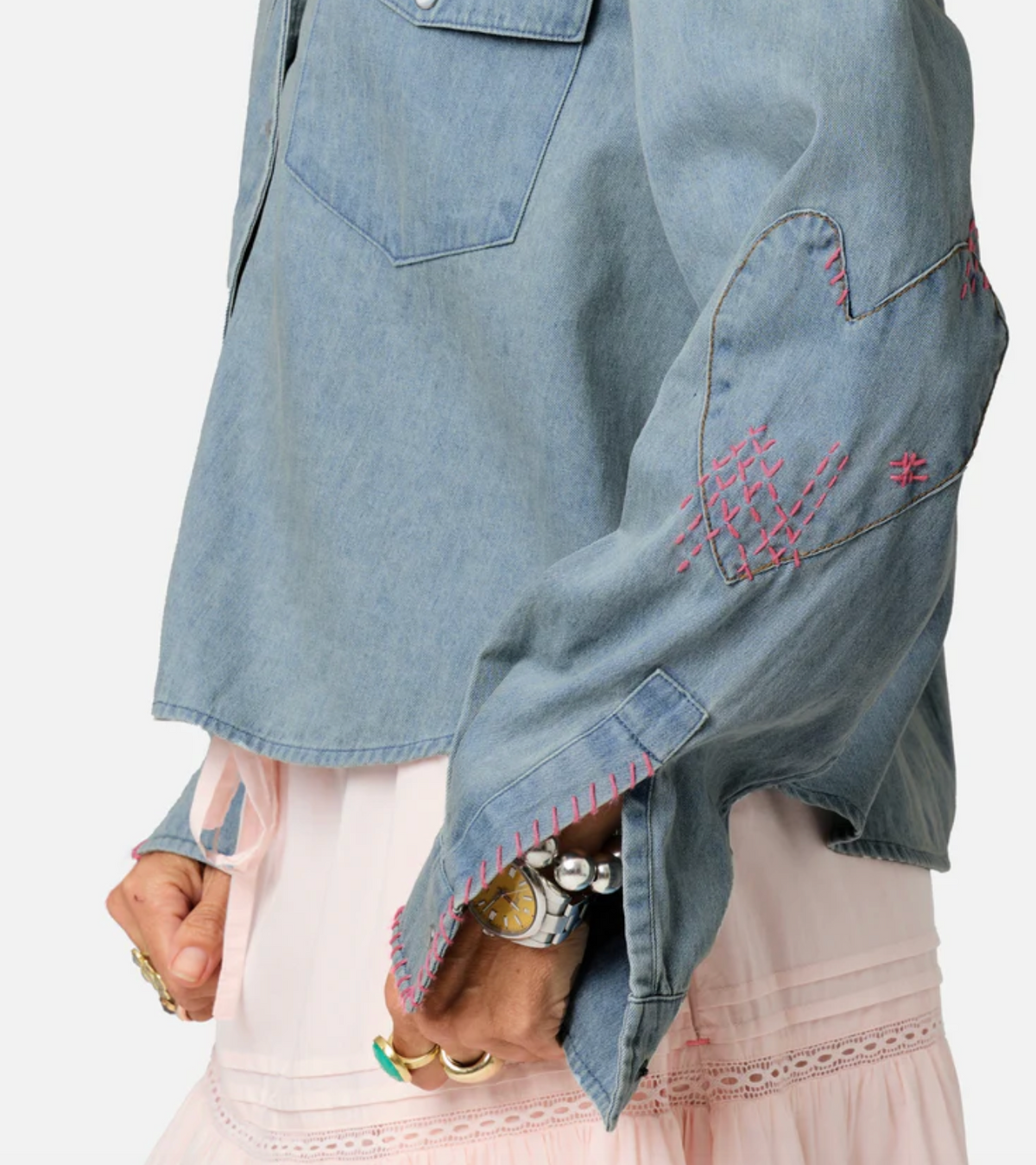 Kerri Rosenthal Western Pia Denim Shirt