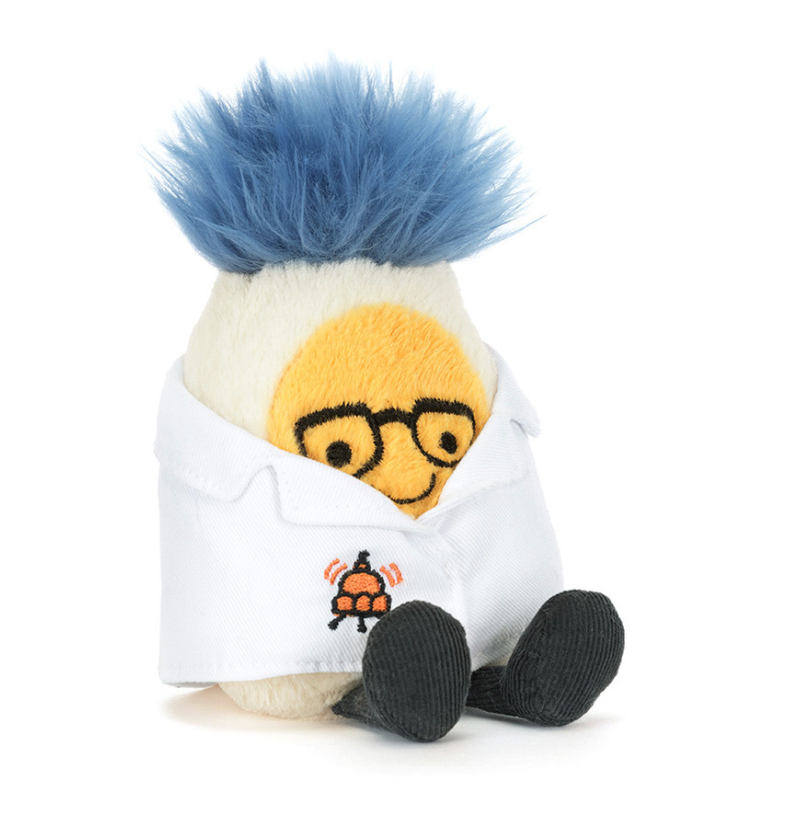 Jellycat Amusables Boiled Egg Scientist Outfit