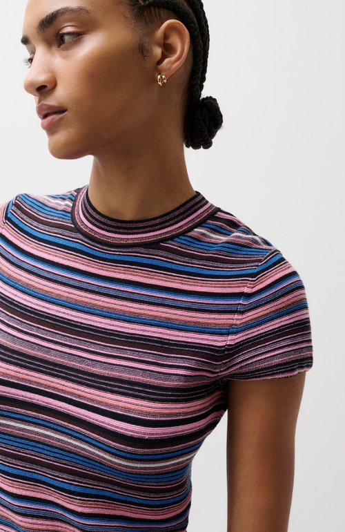 Pistola Selene Sweater Tee - Egyptian Blue Stripe