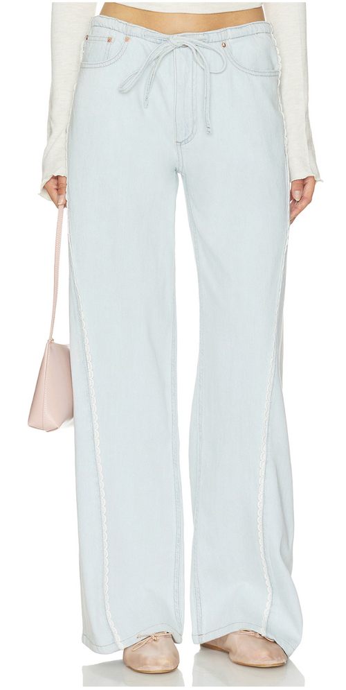 DL1961 Sienna Low Wide Leg- Saltstone