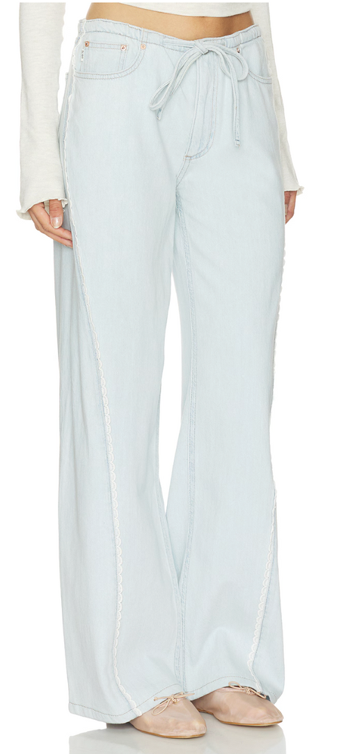 DL1961 Sienna Low Wide Leg- Saltstone