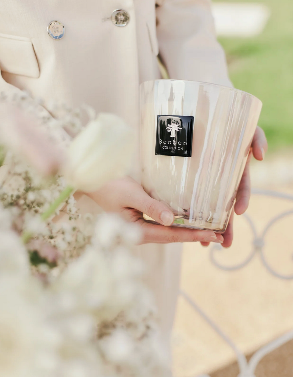 Baobab White Pearls Candle