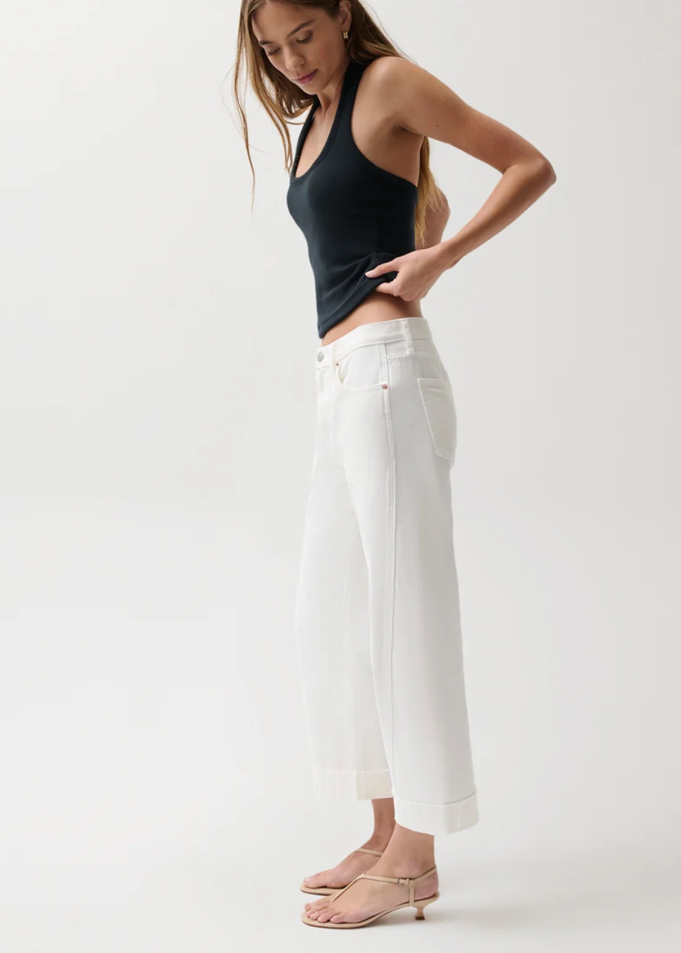 Pistola Kacey Boyfriend Jean-White