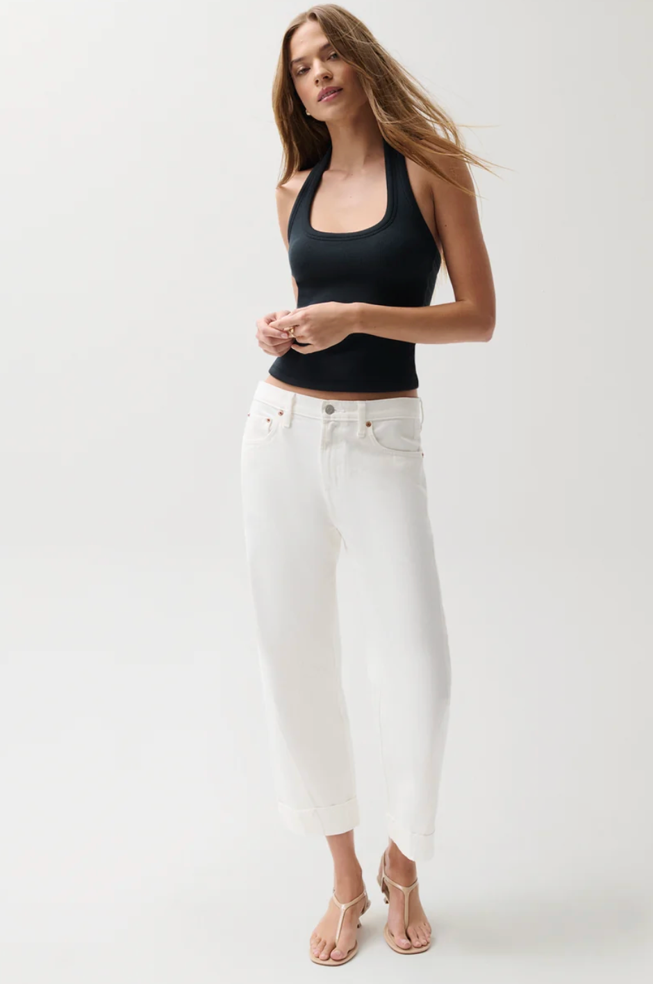 Pistola Kacey Boyfriend Jean-White